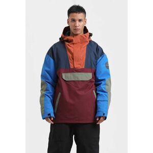 Gsou Snow Size Large Men's Orange & Blue Color-Block Insulated Snow Anoraks NWT